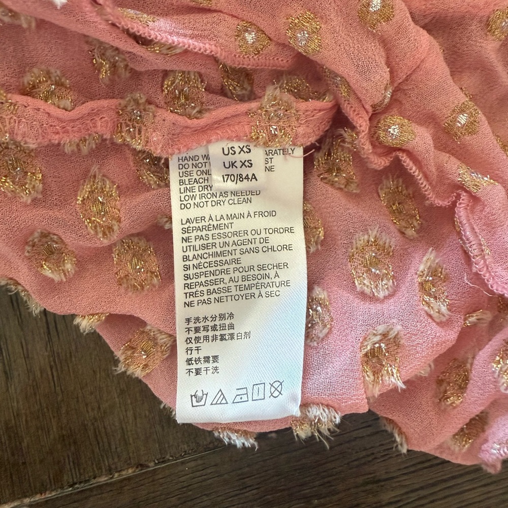Free People Blush and Gold Mini Dress - Picture 4 of 11